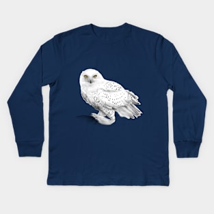 Snowy Owl Kids Long Sleeve T-Shirt